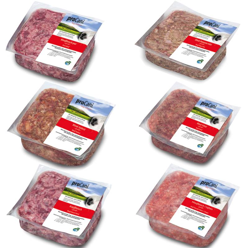 proCani BARF-Paket pur Rind - 50 x 500 g von proCani