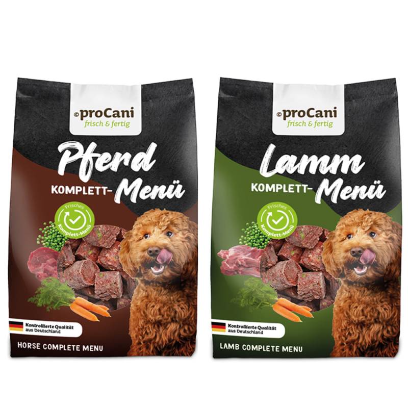 proCani Hypoallergen Menü Paket Lamm & Pferd - 8 x 750 g (2 Sorten, Nuggets) von proCani