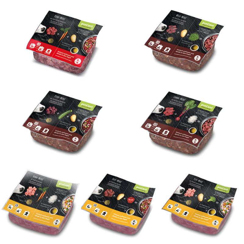 proCani Menü Paket 7 Geschmäcker - 22 x 500 g von proCani