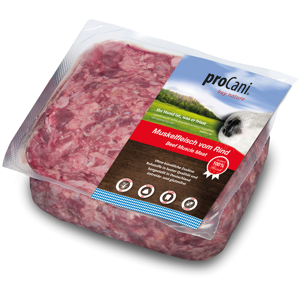 proCani Rindmuskelfleisch - 22 x 500 g proCani Rindmuskelfleisch - 22 x 500 g von proCani