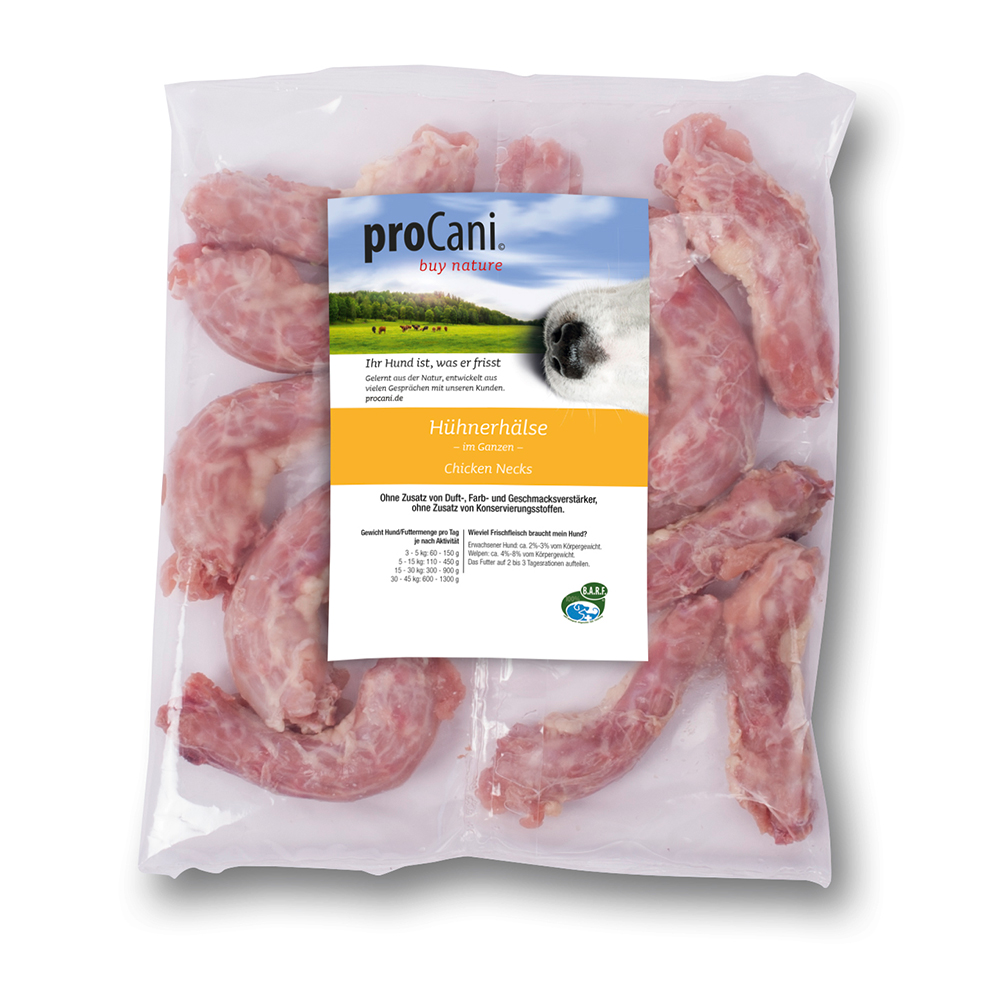 proCani buy Nature Hühnerhälse - 14 x 500 g von proCani