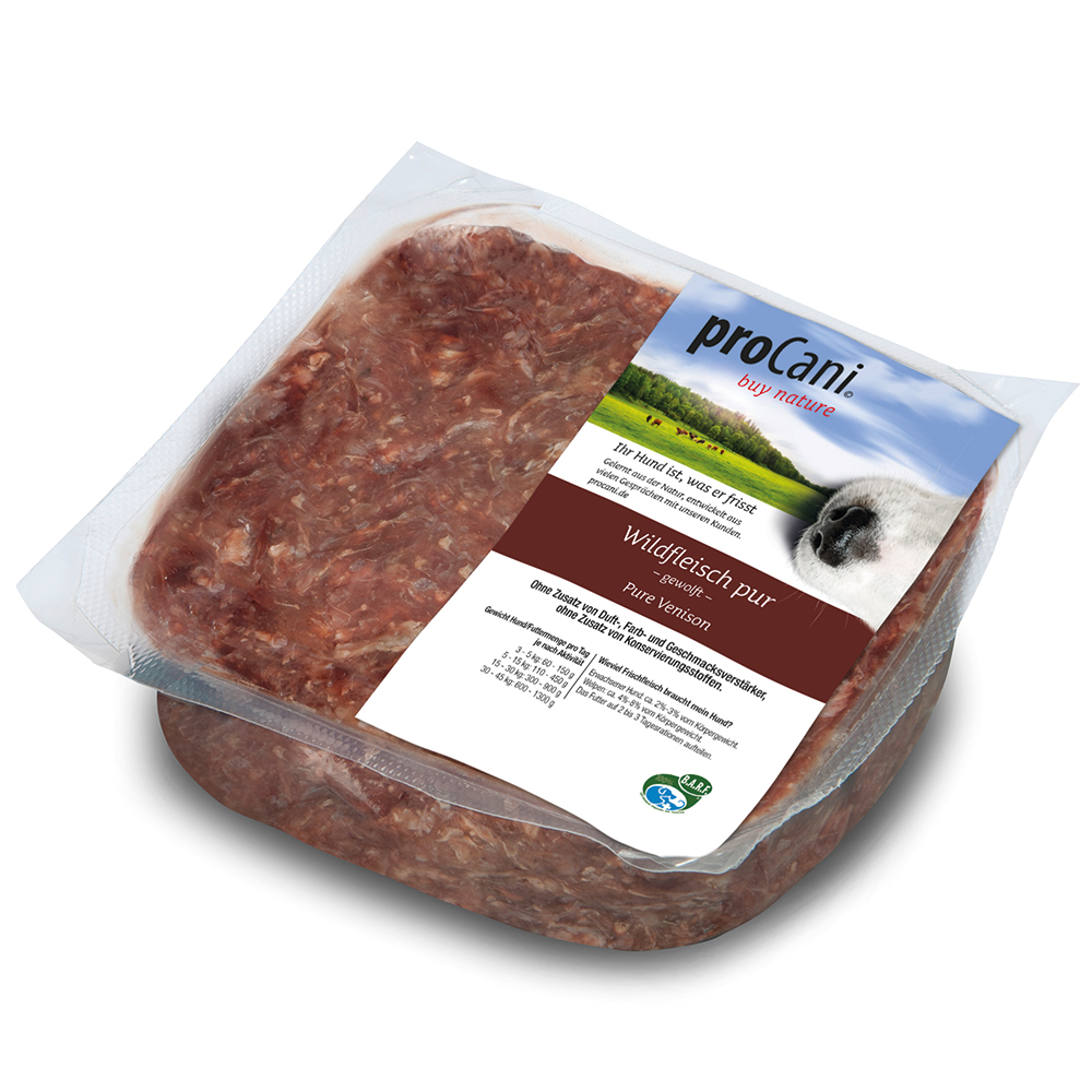 proCani buy nature Wildfleisch Pur - 50 x 500 g proCani buy nature Wildfleisch Pur - 50 x 500 g von proCani