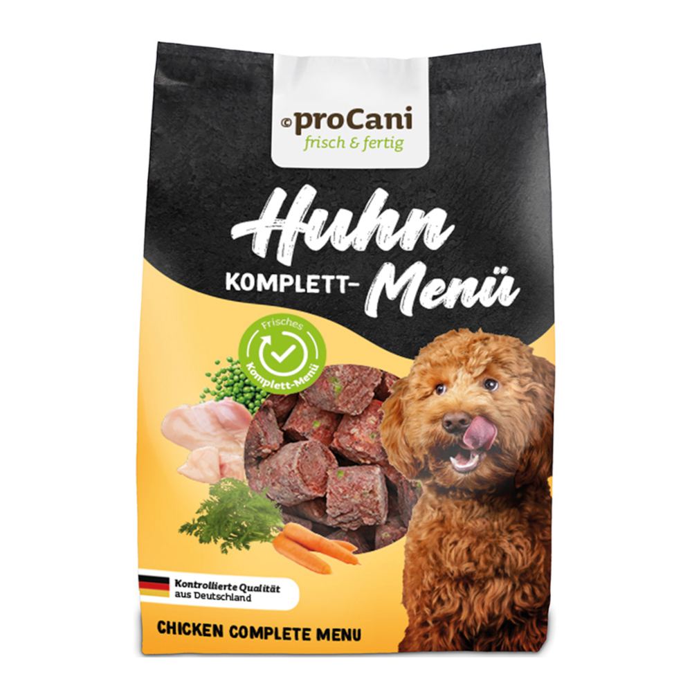 proCani frisch & fertig Huhn Komplett-Menü Nuggets - 8 x 750 g proCani frisch & fertig Huhn Komplett-Menü Nuggets - 8 x 750 g von proCani