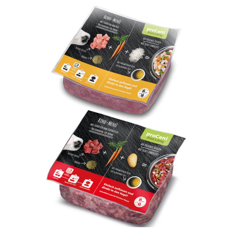 proCani frisch & fertig Menü Rind & Huhn - 22 x 500 g proCani frisch & fertig Menü Rind & Huhn - 22 x 500 g von proCani