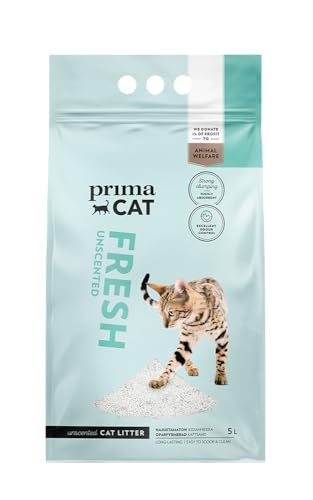 PrimaCat Katzenstreu, hygienisch, geruchlos, langanhaltender Ton, 10 l (8,7 kg) von PrimaCat