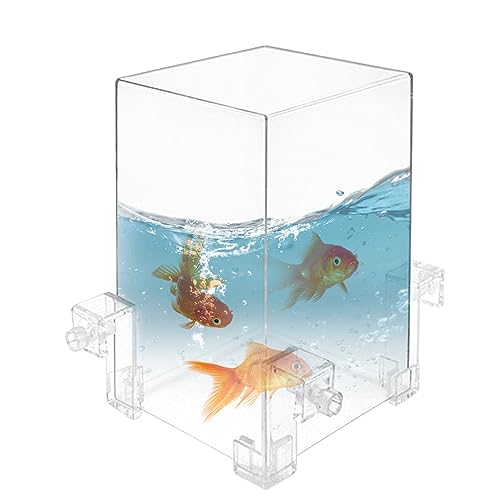 Unterdruck-Aquarien mit 3 Druckknöpfen, 4 Teile/Satz, Acryl-Aquarien, klares Fisch-Aquariumwasser, automatische Nachfüllung, Vakuum-Hänge-Aquarium für Aquarium-Dekoration, Aquarien von ptumcial