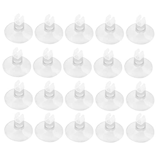 ptumcial Sauger Clip 20pcs Aquarium Fischtank Sauger Saugnäpfe Halter Klammern für 4/6 -mm -Flugrohr von ptumcial