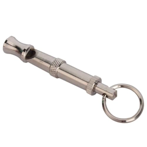 ptumcial Whistle Hundetraining Pfeife Einstellbarer Klangstift für Hundetraining Lanyard Schlüsselkette (Silber) von ptumcial