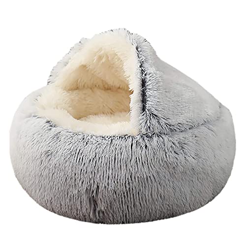 puissant Haustierbett, rund, weiches Plüsch, Höhle, mit Kapuze für und Katzen, selbstwärmendes Schlafbett, , 50 cm puissant Haustierbett, rund, weiches Plüsch, Höhle, mit Kapuze für und Katzen, selbstwärmendes Schlafbett, , 50 cm von puissant