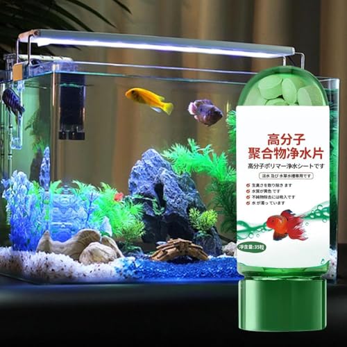Leistungsstarke Aquarium-Wasserreinigungstablette, Wasserreinigungstabletten für Aquarien, schnelle Wasserreinigung, tragbare Aqua-Wasserreinigungstabletten, Aquarium-Entferner von pulunto