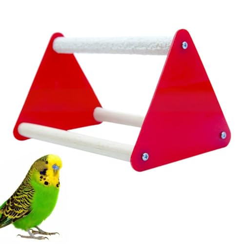 Papagei Stehständer Küken Sitzstange Papagei Ständer Safe Huhn Dreieck Leiter Dreiecksleiter Happy Baby Huhn Spielzeug Hühnerstall Zubehör Hühnerfutterstation von pulunto