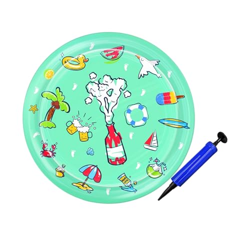 Aufblasbares Haustier-Kühlbett mit schwimmendem Fisch-Design, PVC-Matte für drinnen und draußen, zum Spielen und Ausruhen von Hunden, 100 cm von pumpumlia