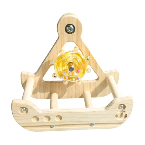 Schaukelspielzeug für Papageien, Spielplätze, Sitzstange mit 4 kaubaren Sitzstangen, fördert Balance-Übung für kleine bis große Vögel, Papageien, Schaukel, Sitzstange, Kauspielzeug von pumpumlia