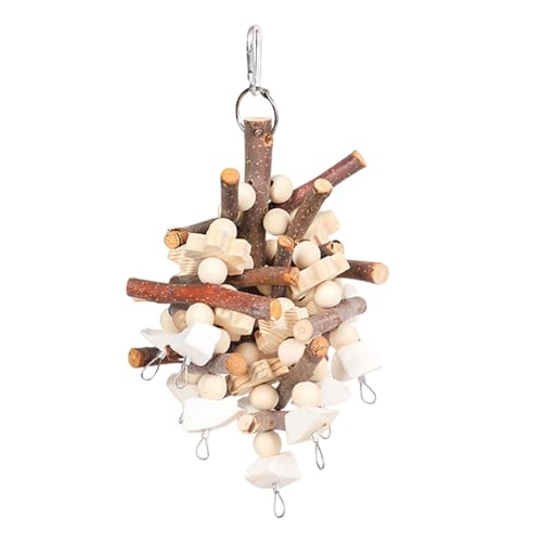 Vogel-Kauspielzeug, Holzperlen für Wellensittiche, Papageien, Sittiche, Schaukel, verbessert die Gesundheit, Papageienspielzeug von pumpumlia