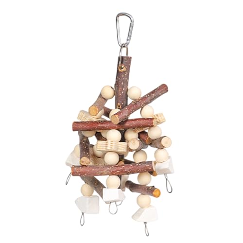 Vogel-Kauspielzeug, Holzperlen für Wellensittiche, Papageien, Sittiche, Schaukel, verbessert die Gesundheit, Papageienspielzeug von pumpumlia