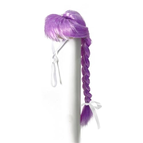 pumpumlia Geflochtenes Hundekostüm für Hunde, Dekoration für Fotografie, Versammlungen, Stoff, Handwerk, Haustierkostüm, Haarzubehör, geflochtene Perücken von pumpumlia
