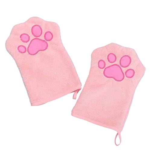 pumpumlia Haustier-Handschuh-Handtuch für Hunde, weiches und saugfähiges Gewebe mit Aufhängegriff für den Einsatz von pumpumlia