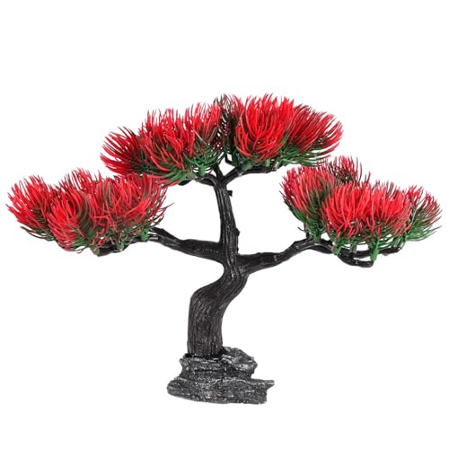 pumpumlia Realistische Grußkiefer-Bonsais-Aquarien, Dekoration, Pflanze, natürliches Aussehen für Aquarien, lichtbeständig, Landschaftsbau, Baum, Aquarien, Dekoration von pumpumlia