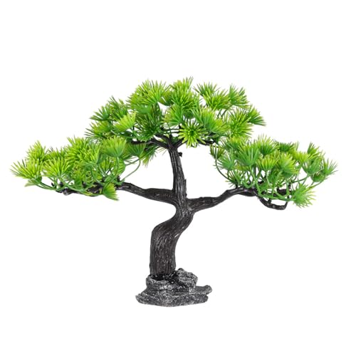 pumpumlia Realistische Grußkiefer-Bonsais-Aquarien, Dekoration, Pflanze, natürliches Aussehen für Aquarien, lichtbeständig, Landschaftsbau, Baum, Aquarien, Dekoration von pumpumlia