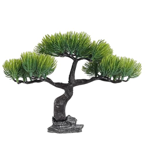 pumpumlia Realistische Grußkiefer-Bonsais-Aquarien, Dekoration, Pflanze, natürliches Aussehen für Aquarien, lichtbeständig, Landschaftsbau, Baum, Aquarien, Dekoration von pumpumlia
