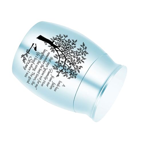 pumpumlia Urne für Asche für Haustiere, Tiere, Mutter, Urne für Asche/Haar, einfaches Glas, Schatulle für Asche/Haar, Metall-Aschebehälter pumpumlia Urne für Asche für Haustiere, Tiere, Mutter, Urne für Asche/Haar, einfaches Glas, Schatulle für Asche/Haar, Metall-Aschebehälter von pumpumlia