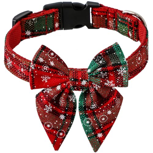pumpumlia Verstellbares Katzenhalsband mit Weihnachtsmotiven und Fliege, festliches Haustierhalsband, Haustier-Fliege, Festival-Zubehör pumpumlia Verstellbares Katzenhalsband mit Weihnachtsmotiven und Fliege, festliches Haustierhalsband, Haustier-Fliege, Festival-Zubehör von pumpumlia