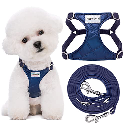 Puppytie Hundegeschirr mit multifunktionaler Hundeleine, leicht, weich, verstellbar, kein Würgen, ausbruchsicher, Haustiergeschirr, Weste, glänzendes Saphirblau, Größe S Puppytie Hundegeschirr mit multifunktionaler Hundeleine, leicht, weich, verstellbar, kein Würgen, ausbruchsicher, Haustiergeschirr, Weste, glänzendes Saphirblau, Größe S von puppytie