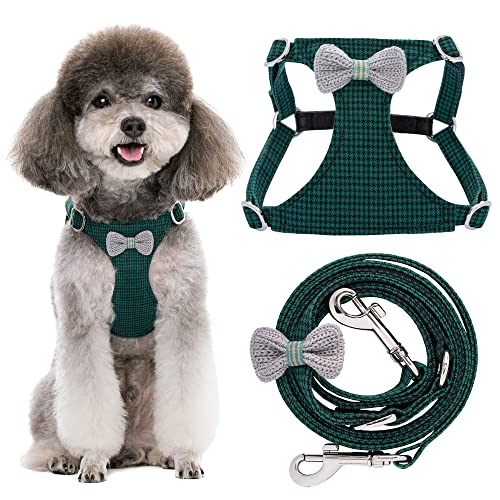 Puppytie Hundegeschirr mit multifunktionaler Hundeleine, weich, verstellbar, kein Würgen, ausbruchsicher, gestrickt, grün, XS Puppytie Hundegeschirr mit multifunktionaler Hundeleine, weich, verstellbar, kein Würgen, ausbruchsicher, gestrickt, grün, XS von puppytie