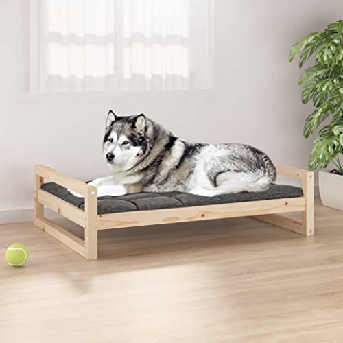 puraday Hundebett 105,5x75,5x28 cm Massivholz Kiefer Hundebetten Katzenbett Dog Bed Hundehütte Indoor Cat Bed Bequeme Haustierbett Im Wohnzimmer Oder Schlafzimmer Platziert Zeitloses Design von puraday