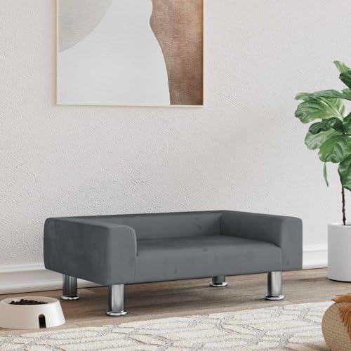 puraday Hundebett 70x45x26,5 cm Dunkelgrau Samt Hundesofa Hundebetten Katzenbett Bequeme Haustierbett Katzensofa Stilvolles Design Kann Im Wohnzimmer Oder Schlafzimmer Platziert Werden puraday Hundebett 70x45x26,5 cm Dunkelgrau Samt Hundesofa Hundebetten Katzenbett Bequeme Haustierbett Katzensofa Stilvolles Design Kann Im Wohnzimmer Oder Schlafzimmer Platziert Werden von puraday