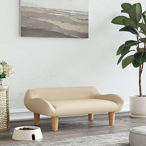 puraday Hundebett Creme 70x40x24 cm Stoff Hundesofa katzensofa Katzenbett Dog Bed Cat Bed Bequeme Haustierbett Kann Im Wohnzimmer Oder Schlafzimmer Platziert Werden Stilvolles Design von puraday