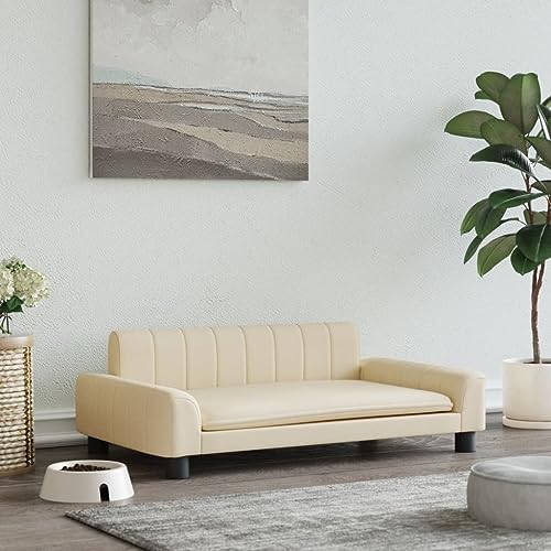 puraday Hundebett Creme 90x53x30 cm Stoff Hundesofa katzensofa Katzenbett Dog Bed Cat Bed Bequeme Haustierbett Kann Im Wohnzimmer Oder Schlafzimmer Platziert Werden Stilvolles Design von puraday