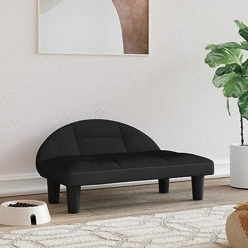 puraday Hundebett Schwarz 70x52x30 cm Samt katzensofa Hundesofa Katzenbett Dog Bed Cat Bed Bequeme Haustierbett Stilvolles Design Kann Im Wohnzimmer Oder Schlafzimmer Platziert Werden von puraday