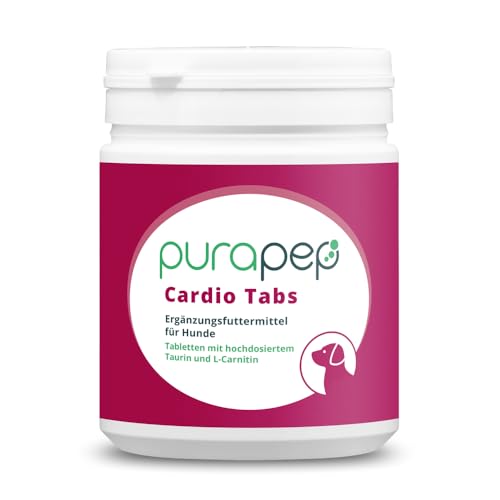 purapep Cardio Tabs – natürliche Unterstützung für das Herz deines Hundes + Molkenproteinen, hochdosiertem Taurin + L-Carnitin: im Alter, bei Herzproblemen, für Sporthunde– Tabletten | 300g von purapep