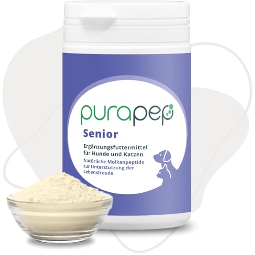 purapep Senior Power Pulver– 5-Fach Nährstoffkomplex mit Molkenprotein, Omega-3, Taurin & Vitaminen für Hunde & Katzen Senioren – Muskelaufbau & Fitness-Booster im Alter – 100 g purapep Senior Power Pulver– 5-Fach Nährstoffkomplex mit Molkenprotein, Omega-3, Taurin & Vitaminen für Hunde & Katzen Senioren – Muskelaufbau & Fitness-Booster im Alter – 100 g von purapep