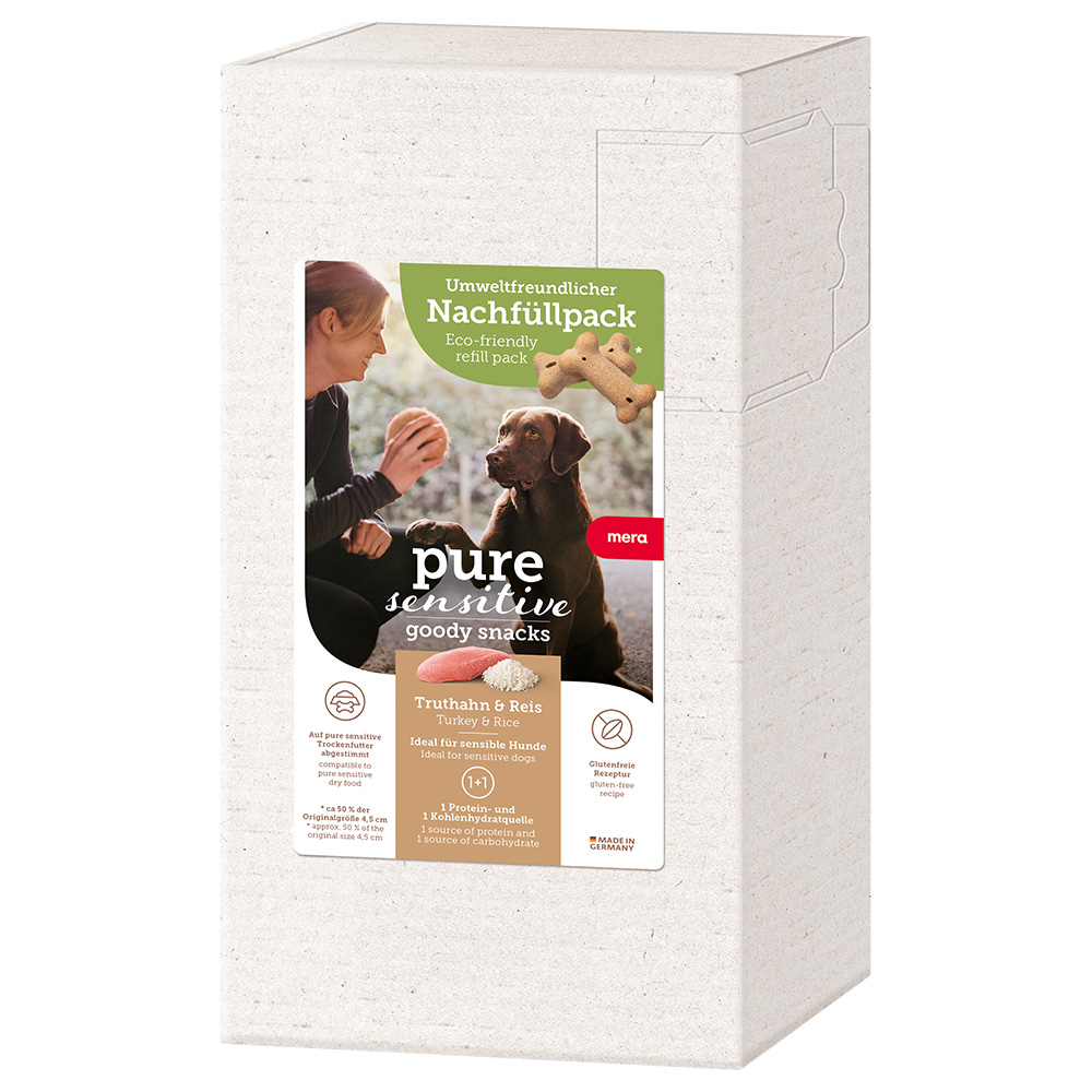 mera pure sensitive Goody Snacks - 500 g Nachfüllpack Truthahn & Reis von pure sensitive