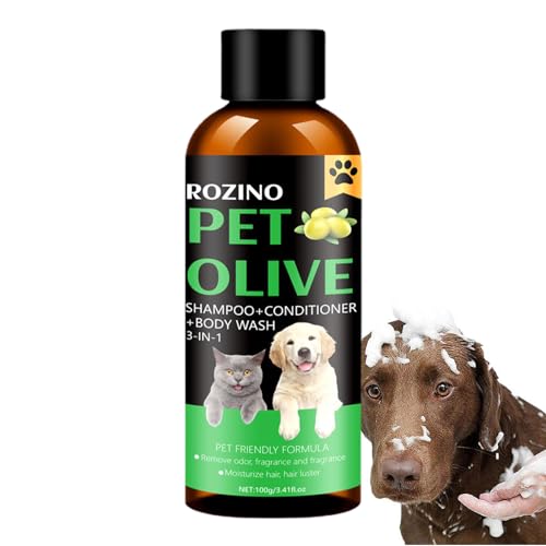 puzzlegame 3-in-1-Hundewaschanlage | Desodorierendes Shampoo für Hunde - Geruchsentfernende, langanhaltende Hundesprays, Pflegemittel zur Reinigung, Pflege und Befeuchtung von Hunden, 100 g von puzzlegame
