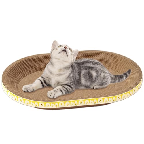 Katze Pappe Kratzer, ovale gewellte Katze Kratzbrett Schüssel, recyclebar & Reversible Katze Kratzer Pappe Katze Kratzmatte, Pappe Katze Bett Indoor Kratzbox für Möbel Schutz Katze Pappe Kratzer, ovale gewellte Katze Kratzbrett Schüssel, recyclebar & Reversible Katze Kratzer Pappe Katze Kratzmatte, Pappe Katze Bett Indoor Kratzbox für Möbel Schutz von puzzlegame