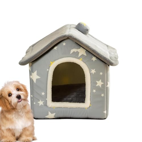 puzzlegame Katzenbetthaus,Katzenhäuser für Wohnungskatzen | Halbgeschlossene Katzenbetthöhle - Weiche Kätzchenbetthöhle in Hausform mit abnehmbarem Kissen, wasserdichte Haustiermöbel für Katzen, Hunde puzzlegame Katzenbetthaus,Katzenhäuser für Wohnungskatzen | Halbgeschlossene Katzenbetthöhle - Weiche Kätzchenbetthöhle in Hausform mit abnehmbarem Kissen, wasserdichte Haustiermöbel für Katzen, Hunde von puzzlegame