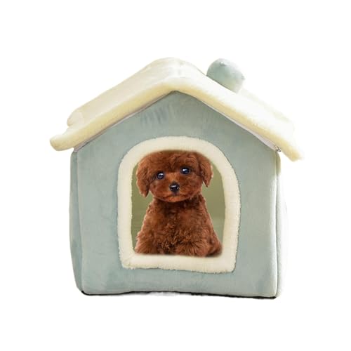 puzzlegame Katzenbetthöhle, Katzenbetthaus - Halbgeschlossene Katzenbetthöhle - Weiche Kätzchenbetthöhle in Hausform mit abnehmbarem Kissen, wasserdichte Haustiermöbel für Katzen, Hunde und andere puzzlegame Katzenbetthöhle, Katzenbetthaus - Halbgeschlossene Katzenbetthöhle - Weiche Kätzchenbetthöhle in Hausform mit abnehmbarem Kissen, wasserdichte Haustiermöbel für Katzen, Hunde und andere von puzzlegame