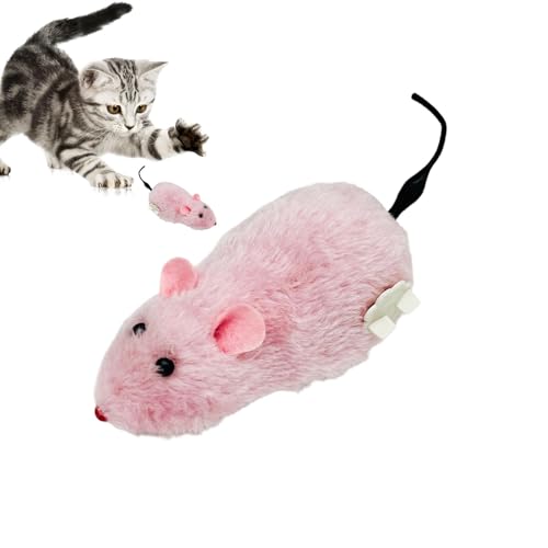 puzzlegame Katzenmäusespielzeug, interaktives Mäusespielzeug für Hauskatzen - Chasing Interaktives Katzenjagd-Mausspielzeug für den Innenbereich | Plüschmäuse zum Aufziehen, Haustierspielzeug, von puzzlegame