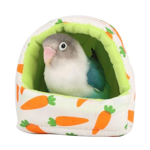 puzzlegame Kleintierbett,Modisches halbgeschlossenes Chinchilla-Nest-Karottenmuster | Weiches Hamsterbett, langlebiges Hamsterhaus für Chinchilla, Hase, Hamster von puzzlegame