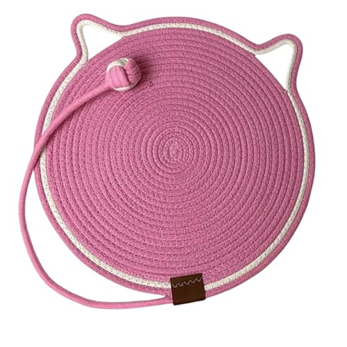 Kratzmatte für Katzen (rosa Spielzeugball integrierte Matte, 42 cm) von pzghwh