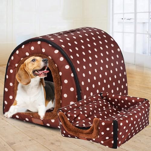 qing yun Hundehütte, extra groß, Größe XL, XXL, warmes Hundebett, Jumbo-Hundebett, Angstlinderung, beruhigende Hundehütte, Katzenhöhle, Iglu, für drinnen und draußen, waschbar (XL - 75 x 57 x 55 cm, von qing yun