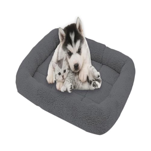 qing yun Weiches Hunde- und Katzenkissen, Fleece-Hundekissen, rutschfest, für Welpen, Katzen, waschbar, Größe S 40 x 27 cm, Dunkelgrau qing yun Weiches Hunde- und Katzenkissen, Fleece-Hundekissen, rutschfest, für Welpen, Katzen, waschbar, Größe S 40 x 27 cm, Dunkelgrau von qing yun