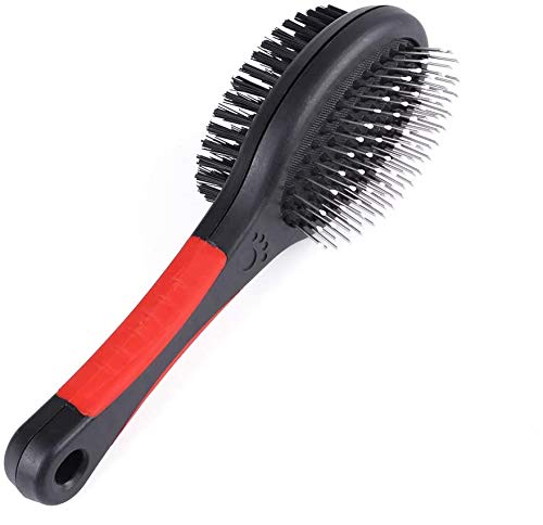 qiuqiu Doppelseitige Tierpflegebürste - 2 Größen Soft Brush Puppy Comb Hair Shedding Removal Reinigungsbürste Für Hunde Und Katzen Mit Kurzen, Mittellangen Haaren von qiuqiu