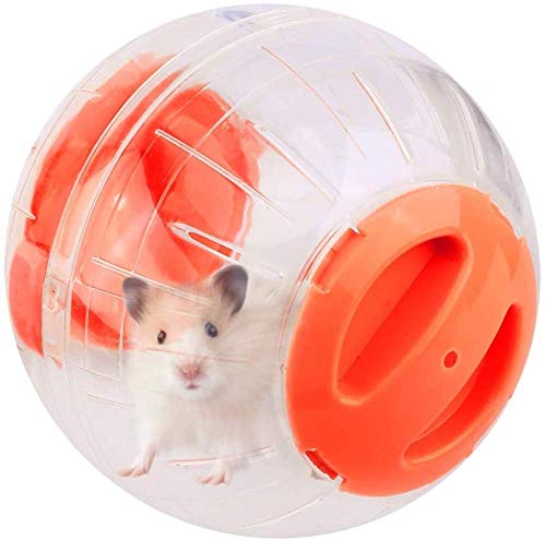 qiuqiu Hamster Gymnastikball Kunststoff Kleintiere Laufball Hamster Rennmaus Maus Ratte Übungsspielzeug Haustier Joggen Spielzeug 12 cm 2 Farben von qiuqiu