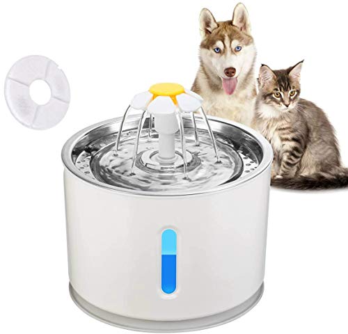 qiuqiu Haustier Sprinkler, Cat Fountain Wasserspender, Verwendet Für Automatische Wasserspender Mit Großer Kapazität Für Katzen, Sichtbarer Wasserstand von qiuqiu