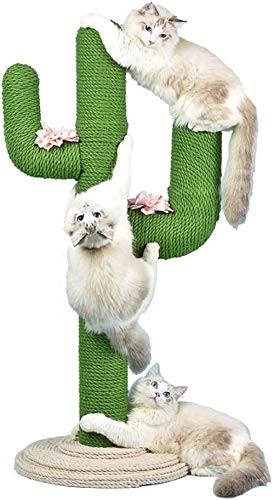 qiuqiu Hoher Kaktus-Kratzbaum Mit Sisalseil, Katzenkletterrahmen, Pädagogischem Katzenkratzspielzeug Für Katzen, Geeignet Für Alle Katzen von qiuqiu