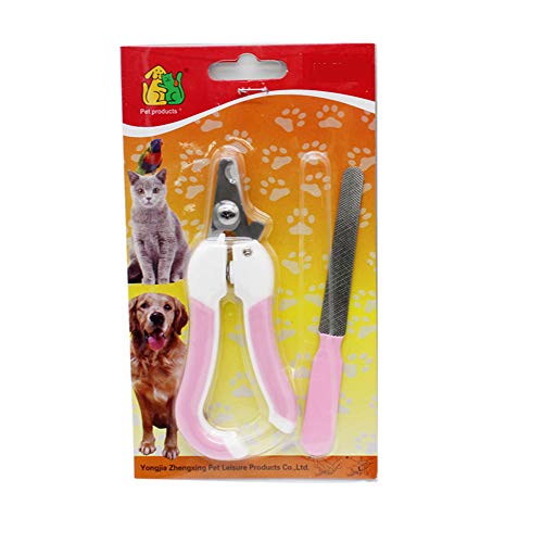 qiuqiu Hunde-Nagelknipser und -schneider - Vermeiden Sie Überschneiden von Nagelfeilen - Professionelle Fellpflege-Werkzeuge für kleine und mittelgroße Hunde Krallenschere, Haustier-Nagelknipser mit dicken Nägeln (mit gratis Nagelfeile) von qiuqiu
